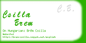 csilla brem business card
